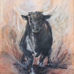 Gemälde Stier im Atelier del toro Weimar