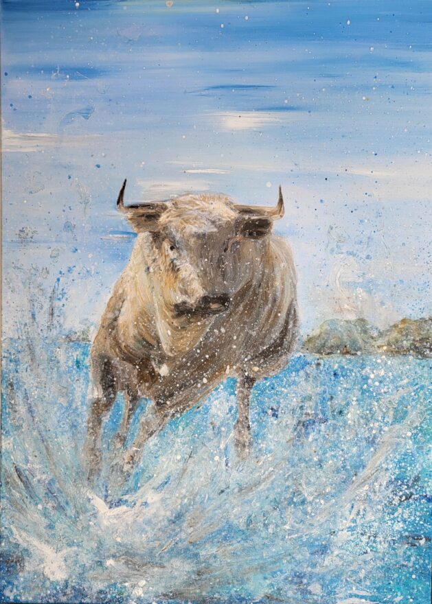 Zeus | 2025 | Acryl, und Tusche auf Leinwand | 70 x 100 cm